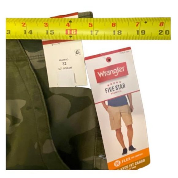 Wrangler camo relaxed fit stretch cargo shorts-32, 46 - Picture 6 of 8